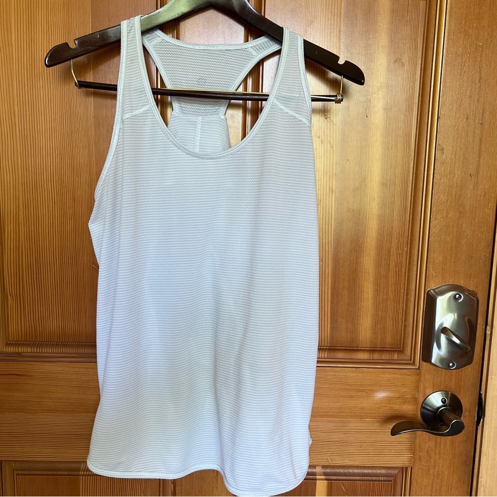 Lululemon racerback white tank top, size 10